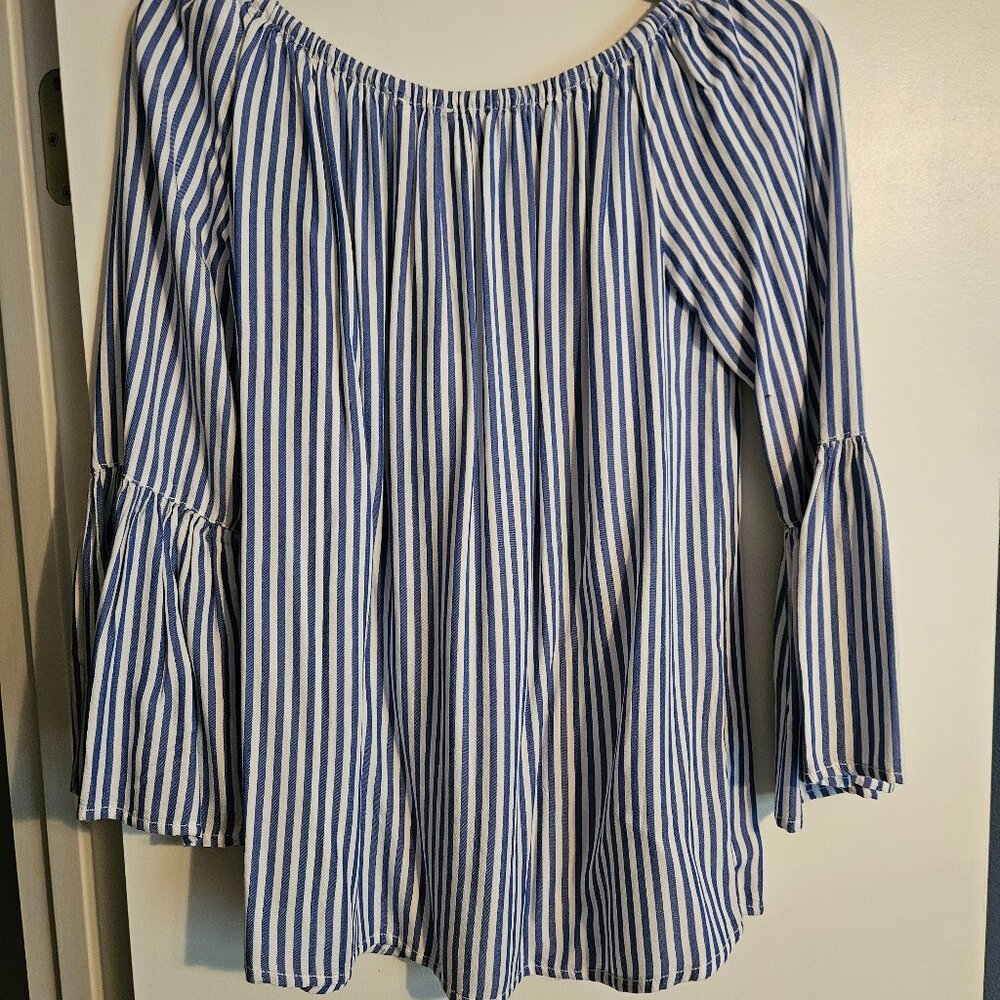 BeachLunchLounge Off the Shoulder Flounce Sleeve Top
